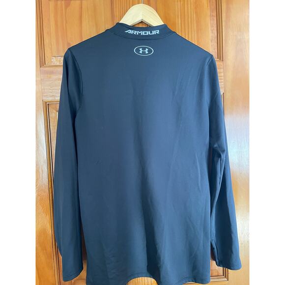 Under Armour Mens black coldgear Long sleeve mock neck size L - Picture 4 of 6